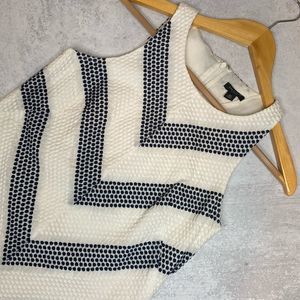 Ann Taylor Blue and White Dress Size 0P